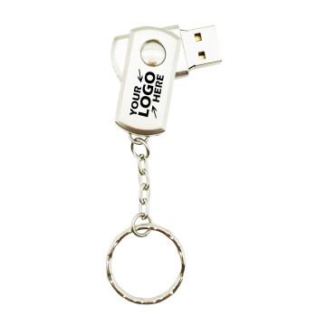 Metal Body 1 GB USB Flash Drive with Key Chain
